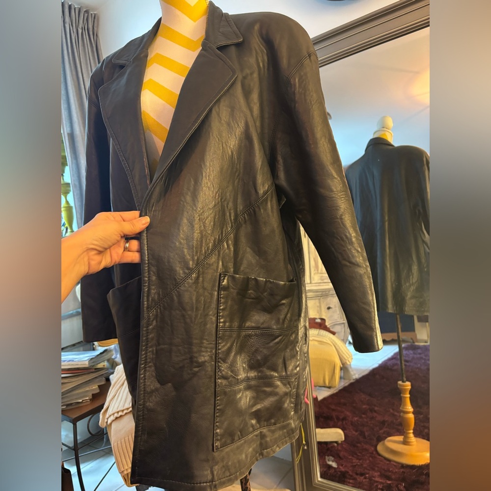 Vintage Remy Leather Black Jacket😎 - Picture 2 of 8
